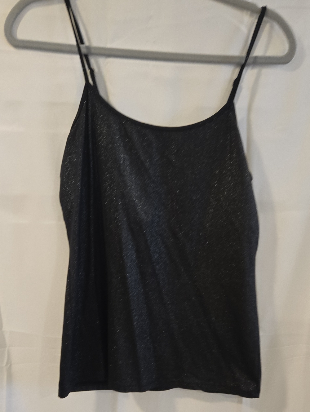 Black Sparkle Spaghetti-Strap Camisole